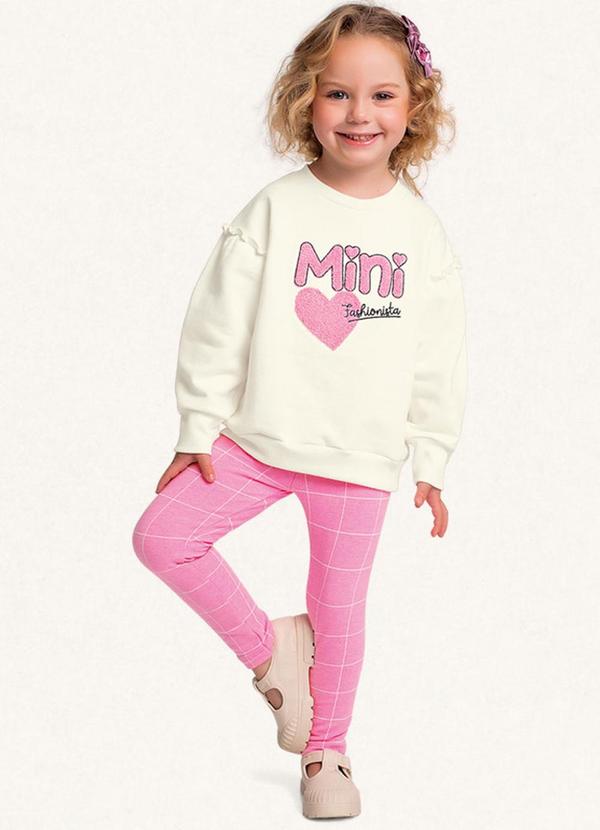 Fakini Kids - Conjunto Blusão/Legging Bege