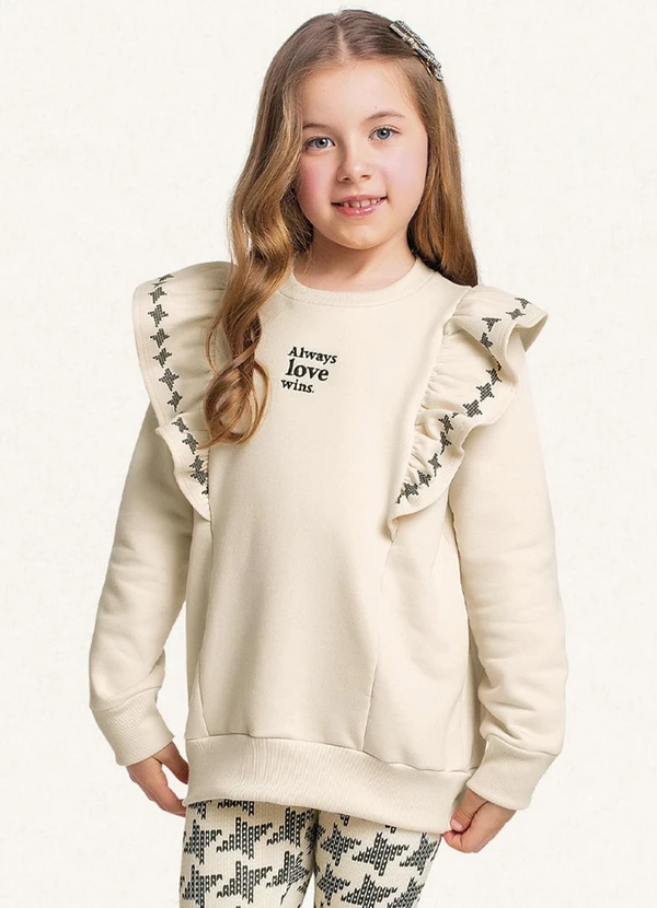 Fakini Kids - Conjunto Blusão/Legging Bege 3