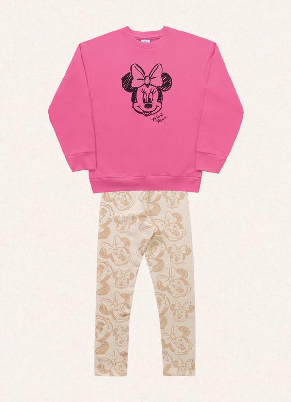 Fakini Kids - Conjunto Blusão/Legging Minnie Bege 5