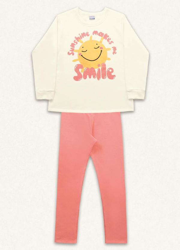 Fakini Kids - Conjunto Blusão/Legging Off White 5