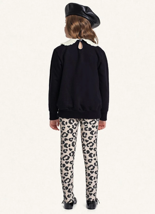 Fakini Kids - Conjunto Blusão/Legging Preto 2