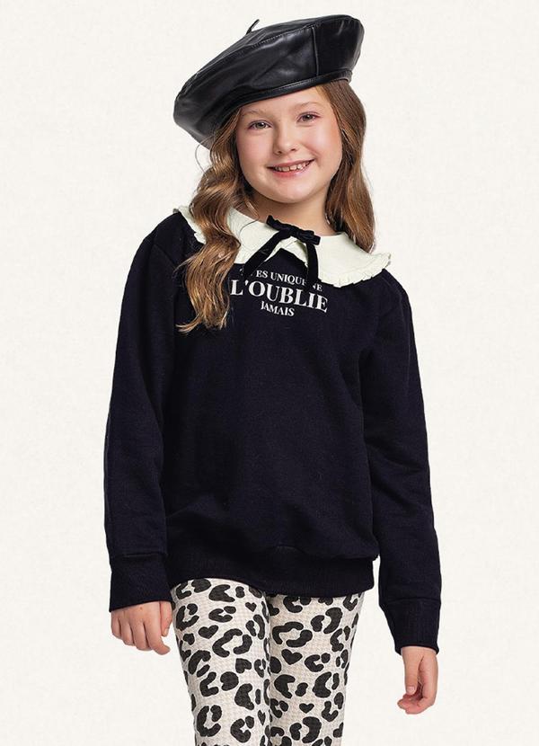 Fakini Kids - Conjunto Blusão/Legging Preto 3