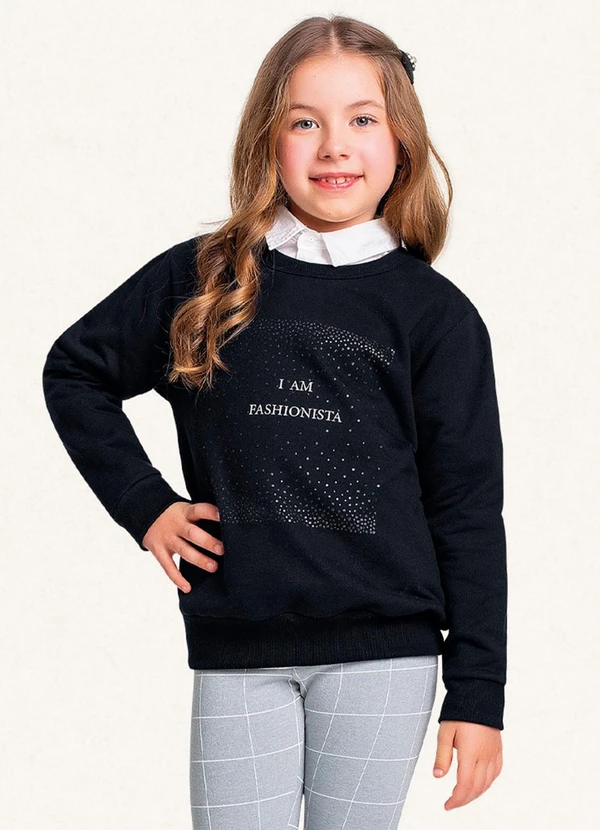 Fakini Kids - Conjunto Blusão/Legging Preto 3