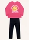 Fakini Kids - Conjunto Blusão/Legging Off White - variação: Rosa