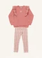 Fakini Kids - Conjunto Blusão/Legging Bege - variação: Rosa