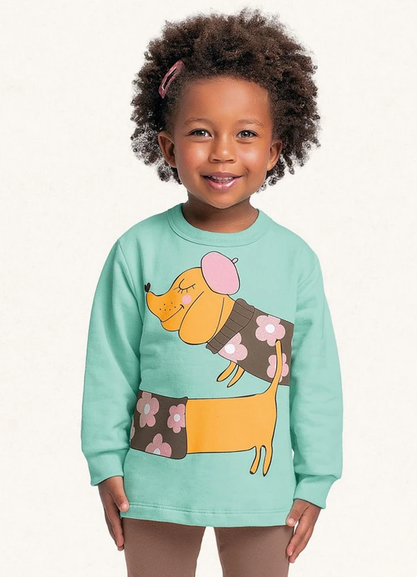 Fakini Kids - Conjunto Blusão/Legging Verde 3