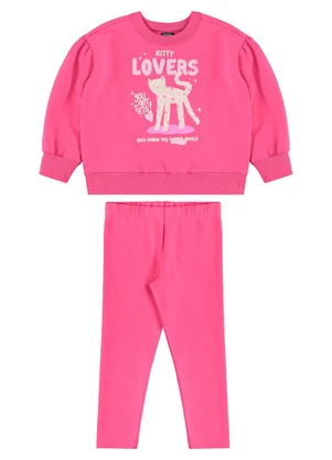 Bee Loop - Conjunto Blusão Lovers e Calça Rosa - BEE LOOP