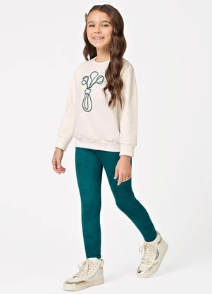 Trick Nick - Conjunto Blusão Moletom com Legging Bege - TRICK NICK