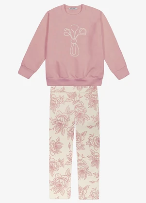 Trick Nick - Conjunto Blusão Moletom com Legging Rosa - TRICK NICK