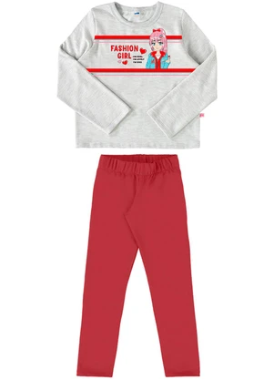 Marlan - Conjunto Blusão Moletom e Legging Fabulous Cinza - MARLAN