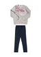Marlan - Conjunto Blusão Moletom e Legging Fashion Bege - variação: Cinza