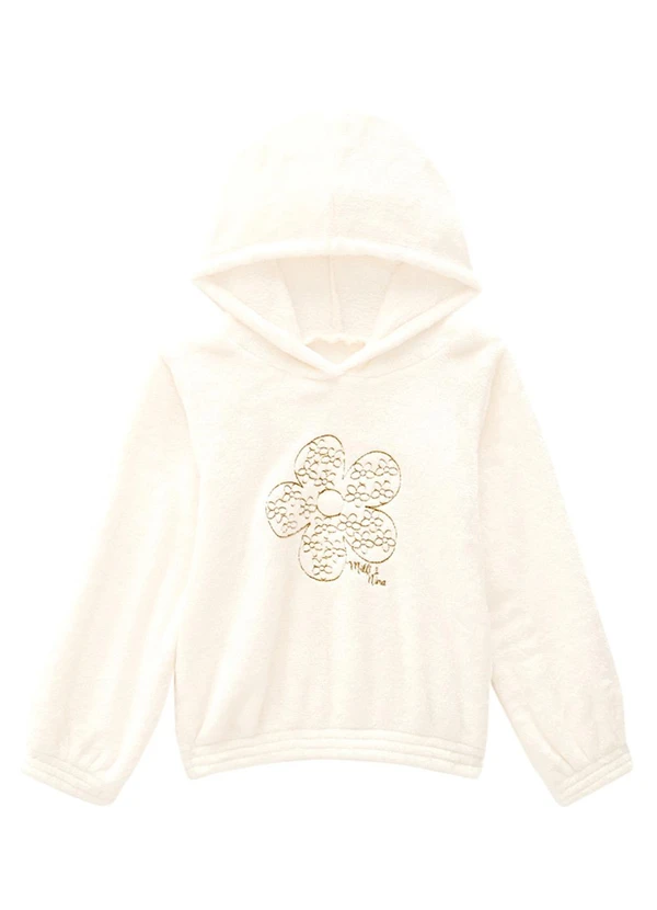 Milli e Nina - Conjunto Blusão Pelo Coelho e Shorts Bege 3