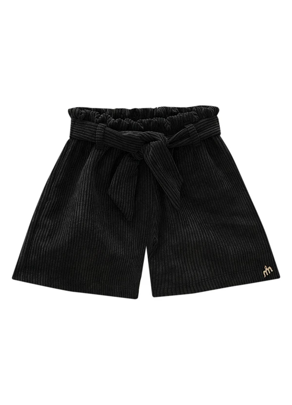 Milli e Nina - Conjunto Blusão Pelo Coelho e Shorts Marrom 3