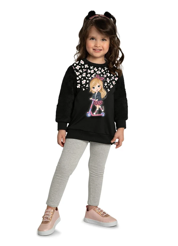 Marlan - Conjunto Blusão Sportconfort e Calça Preto