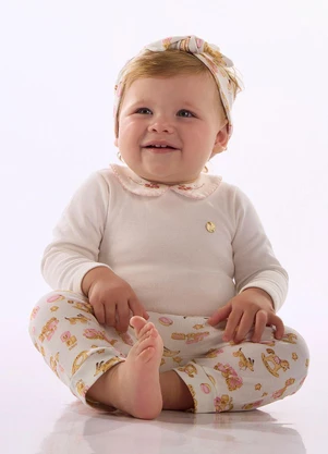 Up Baby - Conjunto Body Calça Branco - UP BABY