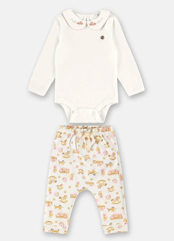 Up Baby - Conjunto Body Calça Branco 2
