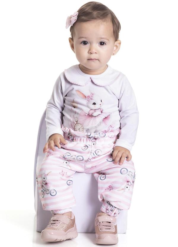 Randa Mundu - Conjunto Body Cotton/Calça Molicotton Branco