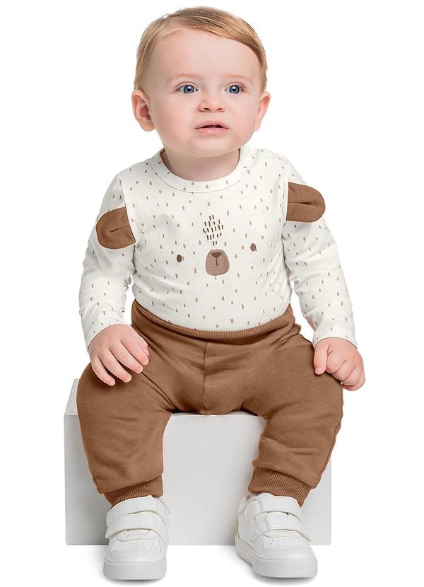 Quimby - Conjunto Body e Calça Bebê Bege 1