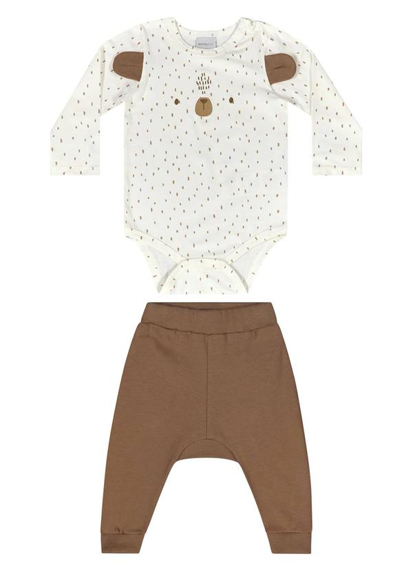 Quimby - Conjunto Body e Calça Bebê Bege 3