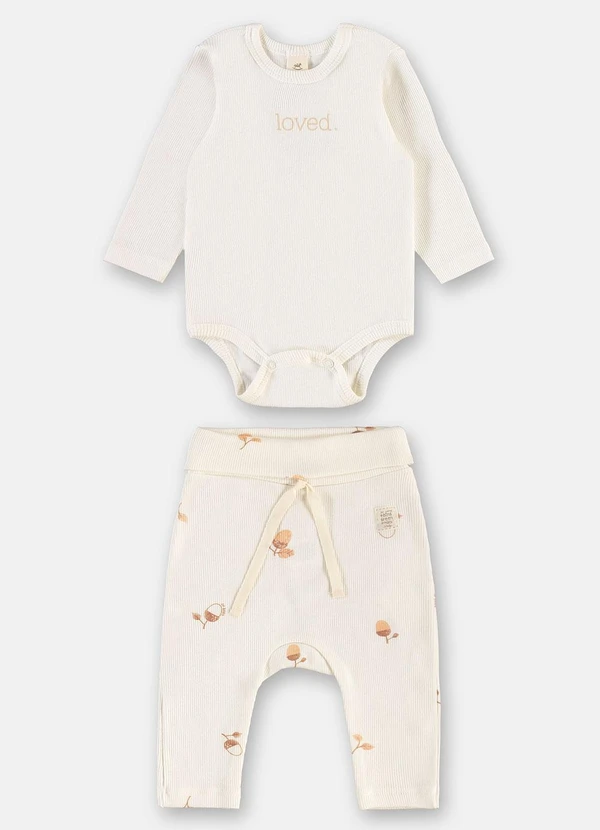 Up Baby - Conjunto Body e Calça Branco