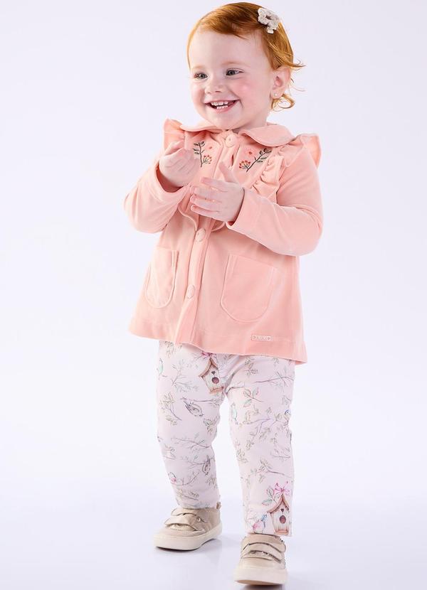 Kiki - Conjunto Body e Calca Infantil Branco