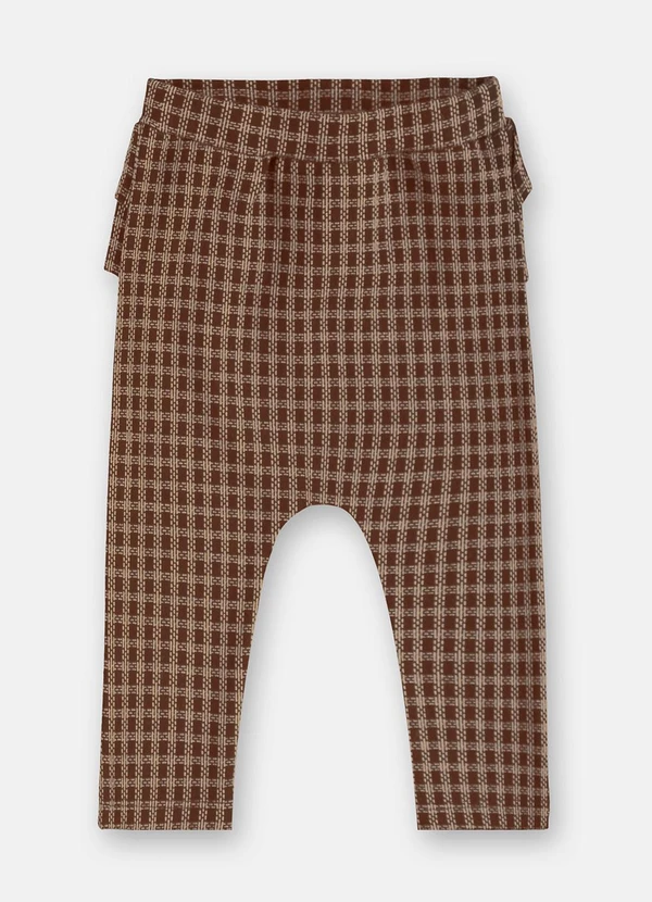 Up Baby - Conjunto Body e Calça Jacquard Marrom 5