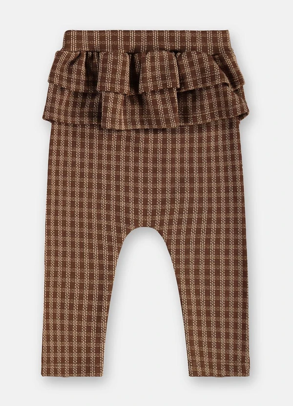 Up Baby - Conjunto Body e Calça Jacquard Marrom 6