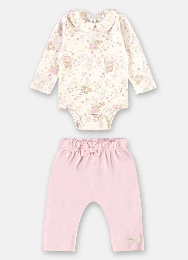 Up Baby - Conjunto Body e Calça Rosa 2