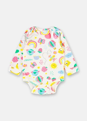 Up Baby - Conjunto Body e Calça Suedine Amarelo - UP BABY
