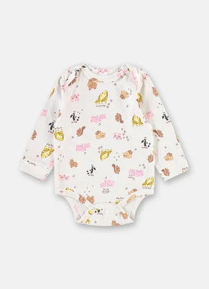 Up Baby - Conjunto Body e Calça Suedine Branco - UP BABY