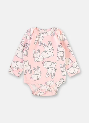 Up Baby - Conjunto Body e Calça Suedine Rosa - UP BABY