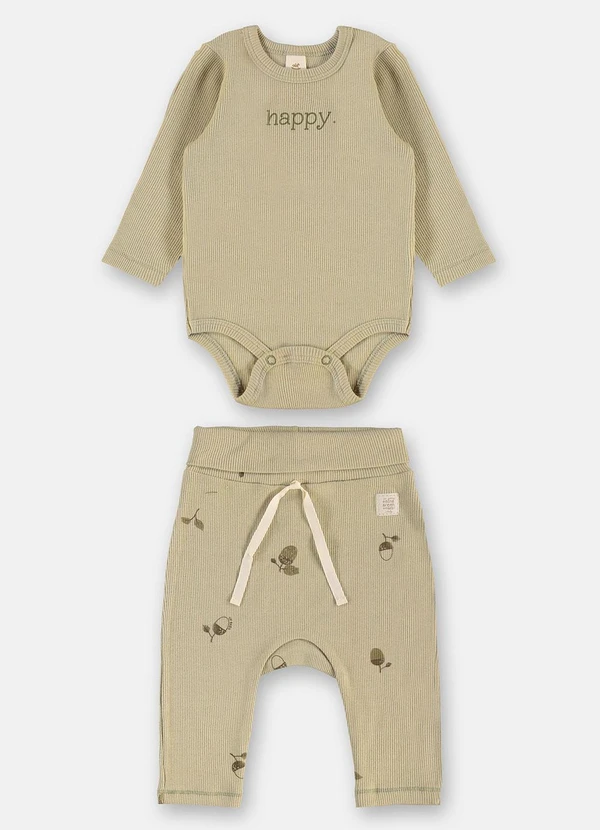 Up Baby - Conjunto Body e Calça Verde