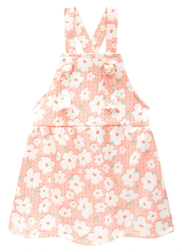 Marlan - Conjunto Body e Salopete Tricot Floral Rosa 4