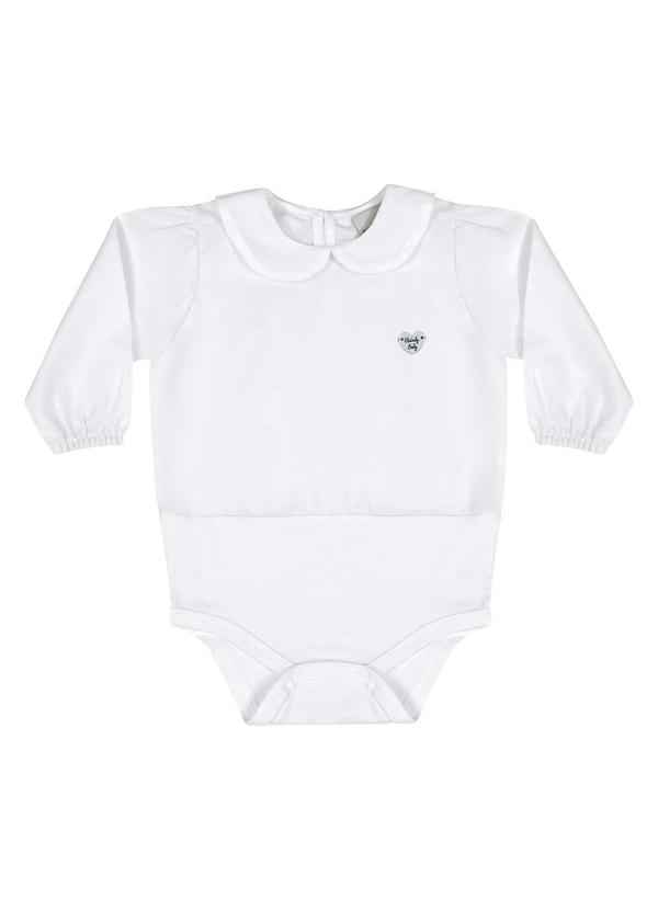 Quimby - Conjunto Body e Short Bebê Menina Branco 3