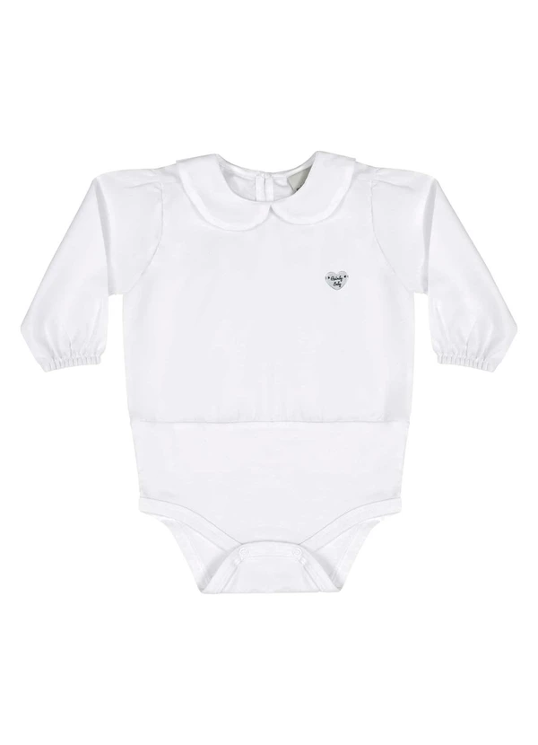 Quimby - Conjunto Body e Short Bebê Menina Branco 3