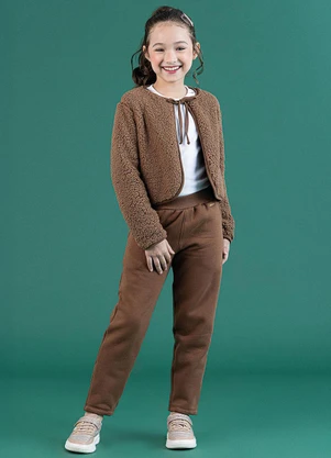 Soft Bonni - Conjunto Bolero e Calça Infantil Conhaque - SOFT BONNI