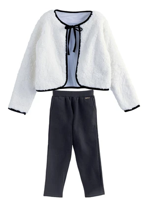 Soft Bonni - Conjunto Bolero e Calça Infantil Off White - SOFT BONNI