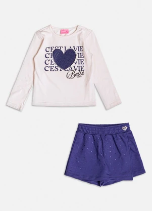 Momi - Conjunto C'Est La Vie Belle com Strass Marinho - MOMI