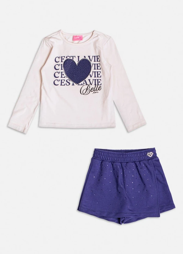 Momi - Conjunto C'Est La Vie Belle com Strass Marinho