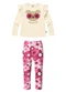 Malwee Kids - Conjunto Cachorrinho Floral Rosa Claro - variação: Bege