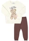 Pulla Bulla - Conjunto Calça Moletom Bege - variação: Bege