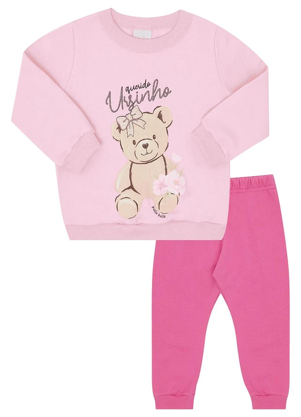 Pulla Bulla - Conjunto Calça Moletom Rosa