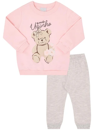 Pulla Bulla - Conjunto Calça Moletom Rosa - PULLA BULLA