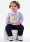 Pulla Bulla - Conjunto Calça Moletom Bege - variação: Roxo