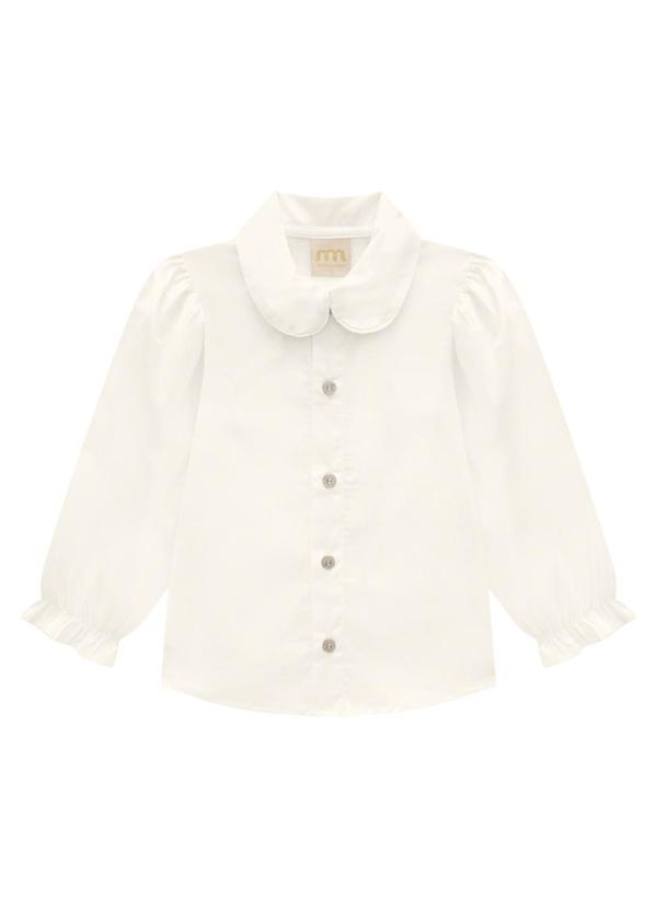 Milli e Nina - Conjunto Camisa Tricoline e Salopete Branco 2