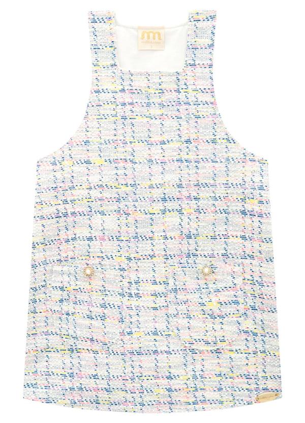 Milli e Nina - Conjunto Camisa Tricoline e Salopete Branco 3