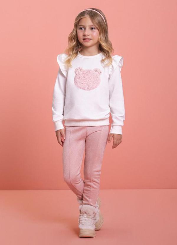 Milli e Nina - Conjunto Blusão e Calça Bege