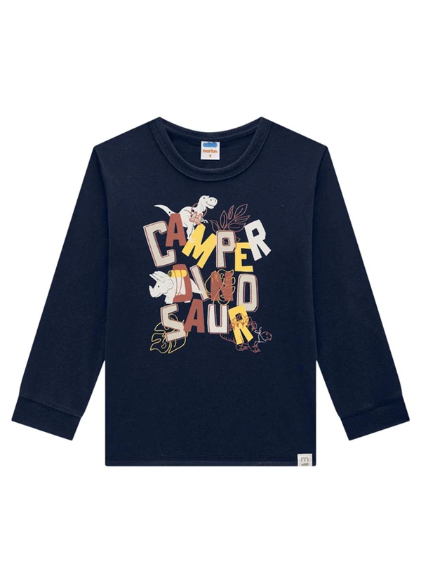 Marlan - Conjunto Camiseta e Calça em Moletinho Azul 2