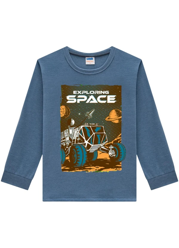 Marlan - Conjunto Camiseta e Calça em Moletinho Azul 2