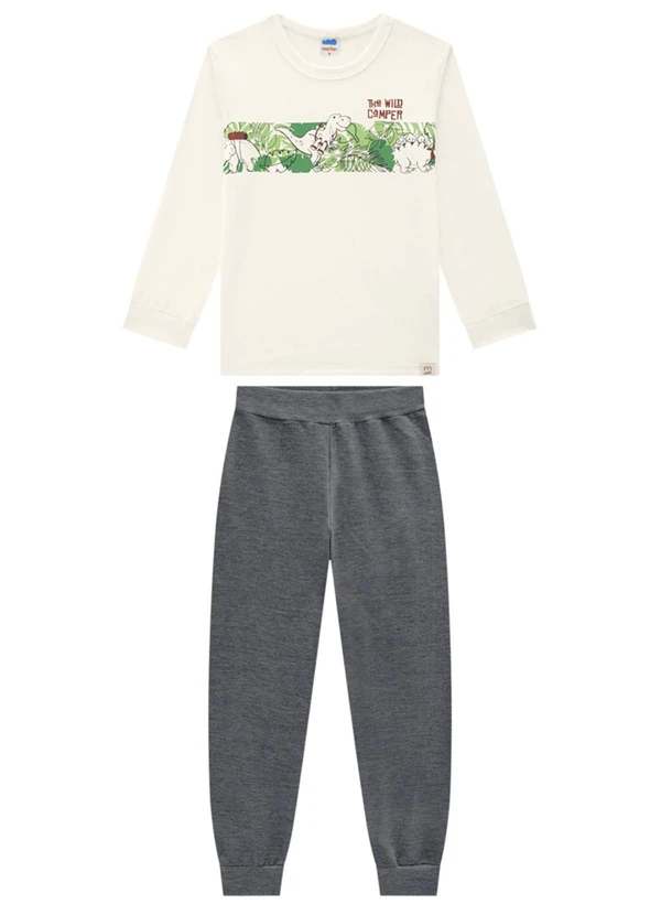 Marlan - Conjunto Camiseta e Calça em Moletinho Bege 1